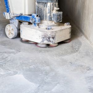 Grind and seal concrete floor with a high-gloss finish.