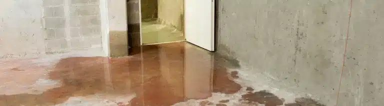 water damaged in basement